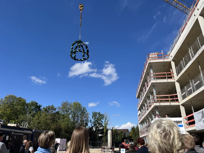 Topping-out ceremony for the new retirement home, the MÜNCHENSTIFT in Allach on 24.9.24