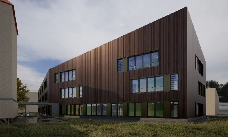 Topping-out ceremony for the expansion of Wilhelm-Bölsche High School