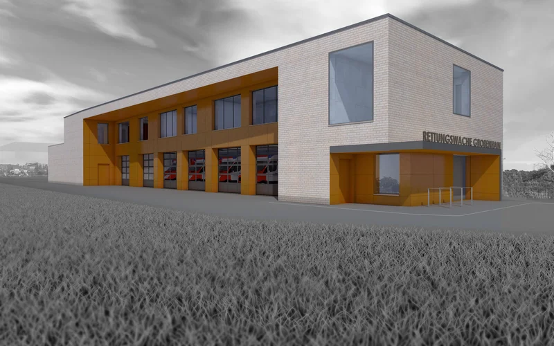 Symbolic laying of the foundation stone - for the new rescue station in Großenhain